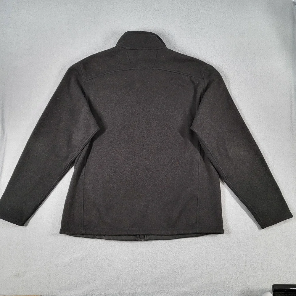 The North Face Fleece Jacket Men's XL Charcoal Gray Full Zip Logo Pocket Outdoor